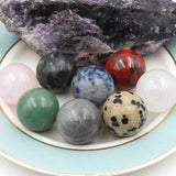 25mm Natural Crystal Ball Quartz Massage Spheres Reiki Healing Decor Gift