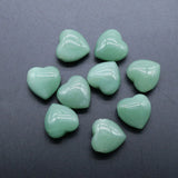 25mm Natural Stone Beads Heart Shape Tiger Eye Green Aventurine DIY Necklace