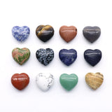 25mm Natural Stone Beads Heart Shape Tiger Eye Green Aventurine DIY Necklace