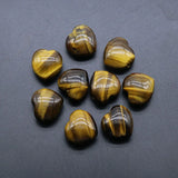 25mm Natural Stone Beads Heart Shape Tiger Eye Green Aventurine DIY Necklace