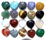 25mm Quartz Tiger Eye Heart Pendant for Jewelry Making