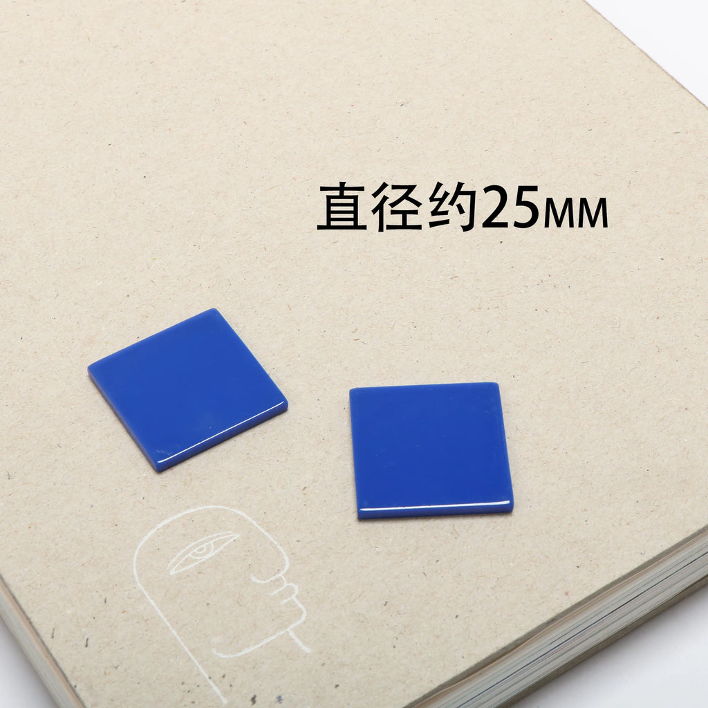 10pcs 25mm Square Fruta Acrylic Hairpin Earrings Accessories