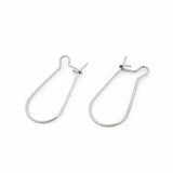 25mm Stainless Steel 316L Ear Wires Earring Hook Kidney Earwires