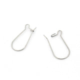 25mm Stainless Steel 316L Ear Wires Earring Hook Kidney Earwires