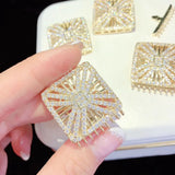 25mm Square CZ-inlaid Pearl Bracelet Buckle