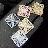 25mm Square CZ-inlaid Pearl Bracelet Buckle