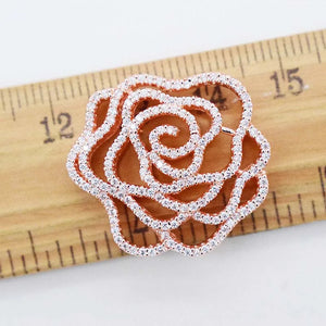 25mm Women's High Classic CZ Multi-Color Rose Earrings