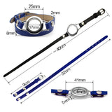 25mm Wrap Bracelet 316L Stainless Steel Memory Locket PU Leather Wrap Bracelet