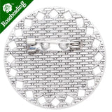 25mm Antique Silver Plated Brooch Blank Bezel, Pack of 10