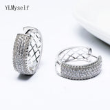 25mm Hoop Earrings with Zirconia Stones for Women