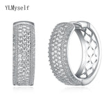 25mm Hoop Earrings with Zirconia Stones for Women