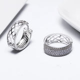 25mm Hoop Earrings with Zirconia Stones for Women