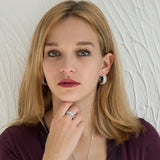 25mm Hoop Earrings with Zirconia Stones for Women