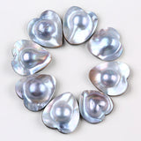 25mm Gray Mabe Pearl Heart Shape for Jewelry Making