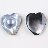 25mm Gray Mabe Pearl Heart Shape for Jewelry Making