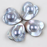 25mm Gray Mabe Pearl Heart Shape for Jewelry Making