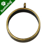 25mm Round Open Back Bezel Pendant for Resin Jewelry