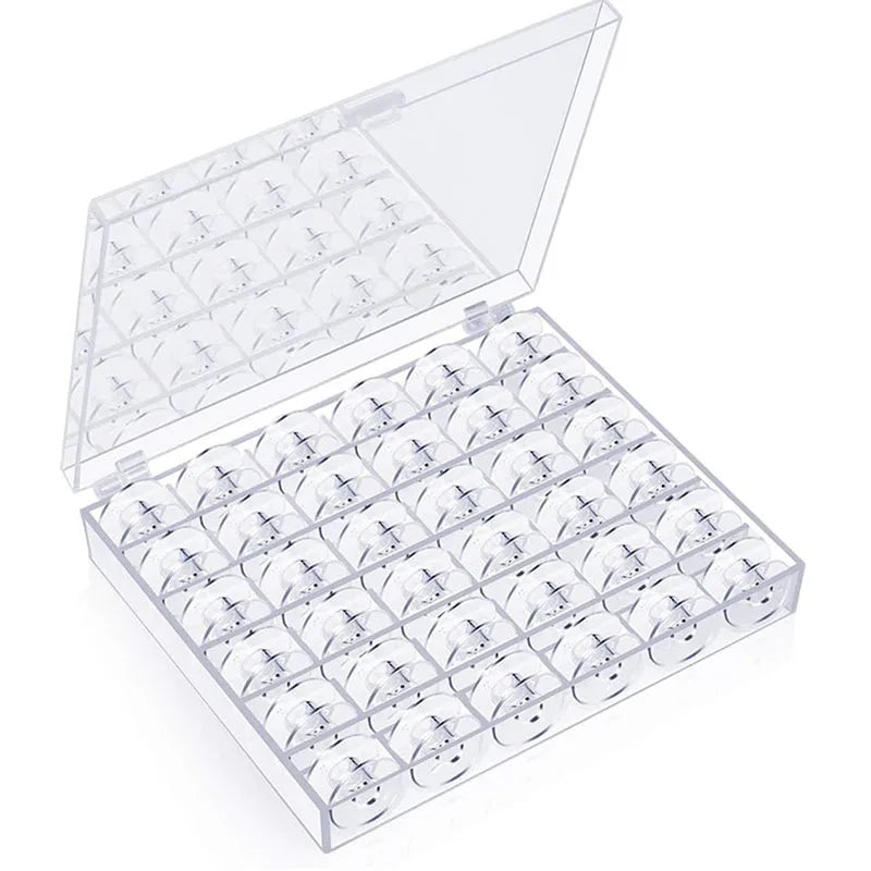 25pc Sewing Machine Bobbins Spools Set w/ Storage Box Sewing Kit DIY Acce