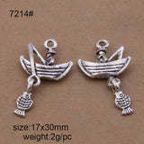 25pcs 17x30mm Fishing Boat Charms Pendants for DIY Jewelry Making