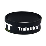 25pcs 24H Fit Train Dirty Eat Clean Stay Fit Silicone Bracelet Adult Size