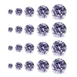 25-50pcs AAAAA Round CZ Loose Stones 4-8mm Mix 5 Size Synthetic Gemstone