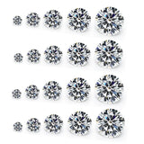 25-50pcs AAAAA Round CZ Loose Stones 4-8mm Mix 5 Size Synthetic Gemstone