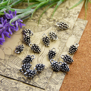 25pcs 3D Antique Silver Plated Pine Nuts Charms Pendants for Jewelry Making