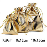 25pcs Fabric Packing Gift Bags Jewelry Packaging Drawstring Pouch