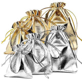 25pcs Fabric Packing Gift Bags Jewelry Packaging Drawstring Pouch