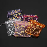 25pcs Organza Love Sack Drawstring Bags Jewelry Wedding Party Gift Bag