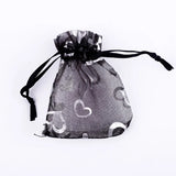 25pcs Organza Love Sack Drawstring Bags Jewelry Wedding Party Gift Bag