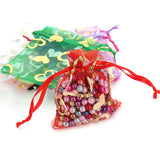 25pcs Organza Love Sack Drawstring Bags Jewelry Wedding Party Gift Bag