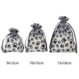 25pcs Organza Jewelry Bags Cat Claw Pattern Gift Bag Drawstring Pouch