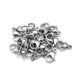 25pcs Stainless Steel Lobster Clasp Hooks Jewelry Findings DIY Necklace Bracelet