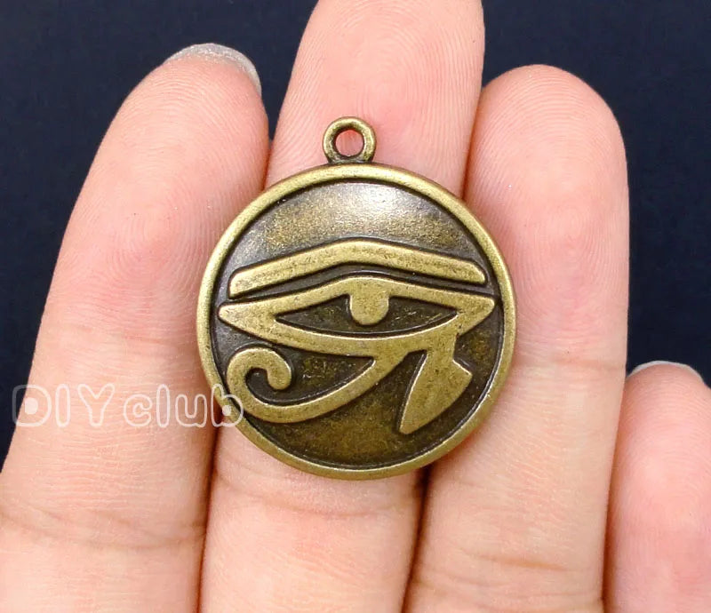 25pcs Antique Bronze Eye of Horus Charms Pendant 30x27mm