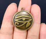 25pcs Antique Bronze Eye of Horus Charms Pendant 30x27mm