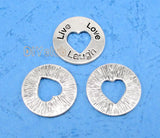 25pcs Tibetan Silver Live Laugh Love Charms DIY Supplies 24mm