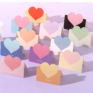 25pcs Colorful Heart Shaped Greeting Card Gift Tags for Wedding Birthday Party