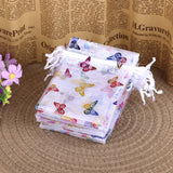 25pcs Butterfly Organza Jewelry Bag Drawstring Gift Wedding Party Pouch