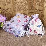 25pcs Butterfly Organza Jewelry Bag Drawstring Gift Wedding Party Pouch