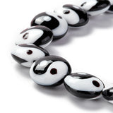 25pcs Yin Yang Pattern Glass Beads for Jewelry Making