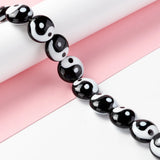 25pcs Yin Yang Pattern Glass Beads for Jewelry Making