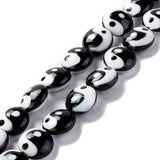 25pcs Yin Yang Pattern Glass Beads for Jewelry Making