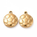 25pcs Football Soccer Ball Stainless Steel Charms Necklace Earring Pendant
