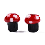 25pcs Lampwork Mushroom Beads for DIY Jewelry Making