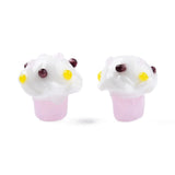 25pcs Lampwork Mushroom Beads for DIY Jewelry Making