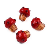 25pcs Lampwork Mushroom Beads for DIY Jewelry Making