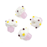 25pcs Lampwork Mushroom Beads for DIY Jewelry Making