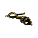 25pcs Antique Bronze High Heel Shoe Charms 3D Stilettos 33x27mm