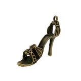 25pcs Antique Bronze High Heel Shoe Charms 3D Stilettos 33x27mm